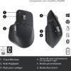 Mouse sem fio Logitech MX Master 3S com Sensor Darkfield para Uso em Qualquer Superfície, Design Ergonômico, Clique Silencioso, Conexão USB ou Bluetooth - Image 5