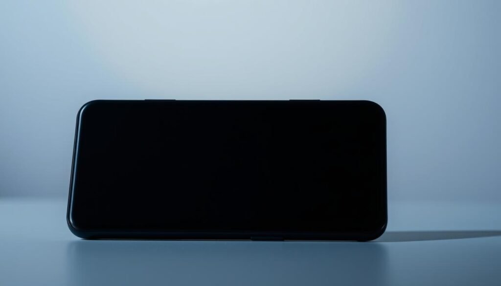 A sleek and modern Samsung Galaxy A54 smartphone, capturing the essence of contemporary mobile technology. The device takes center stage, showcasing its elegant design with a matte black finish and a vibrant, edge-to-edge display. The phone is delicately lit from the side, casting subtle shadows that accentuate its slim profile and smooth curves. In the background, a soft, blurred gradient in shades of grey and blue provides a minimalist, yet sophisticated backdrop, allowing the device to be the focal point. The overall atmosphere is one of refined simplicity, highlighting the device's premium quality and seamless integration with the modern lifestyle.