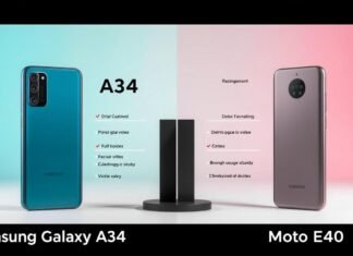 Celular Samsung Galaxy A34 vs Moto E40: Qual a Diferença? Celular Samsung Galaxy A34 vs Moto E40: Qual a Diferença?
