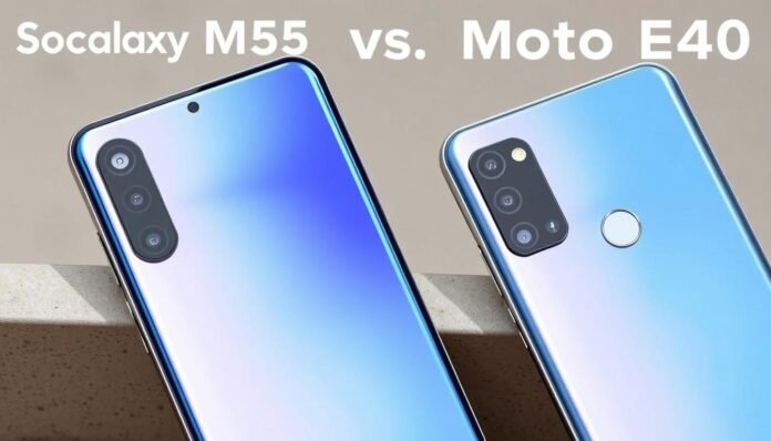 Celular Samsung Galaxy M55 vs Moto E40: Qual a Diferença?