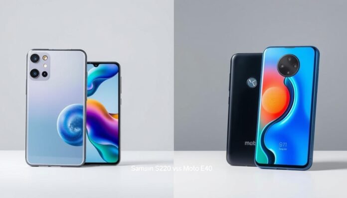 Celular Samsung Galaxy S22 vs Moto E40: Qual a Diferença?