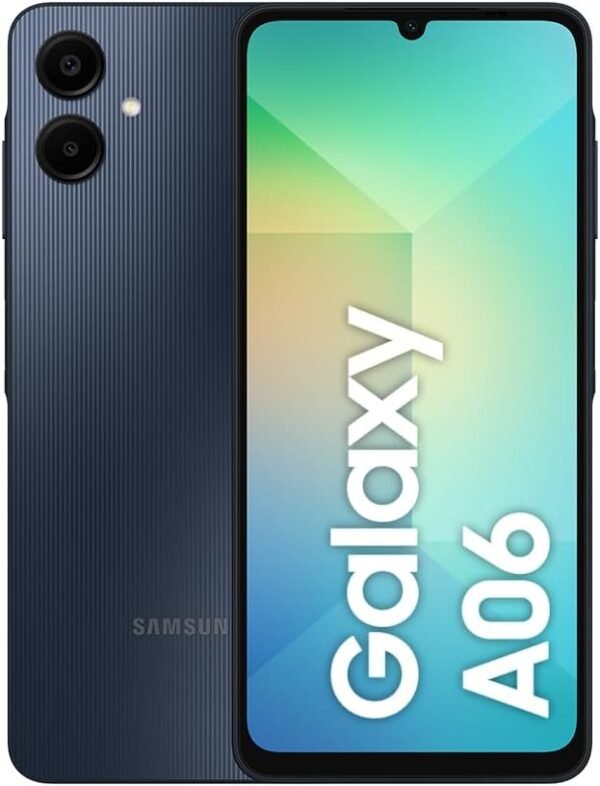 Smartphone Samsung Galaxy A06 128GB, 4GB RAM, Processador Octa-Core, Bateria de 5000mAh, Tela Infinita de 6.7", Câmera Traseira Dupla, Dual Chip - Azul Escuro